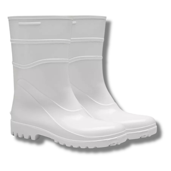 BOTA DE PVC BRANCA CANO CURTO BRACOL - CA 37456