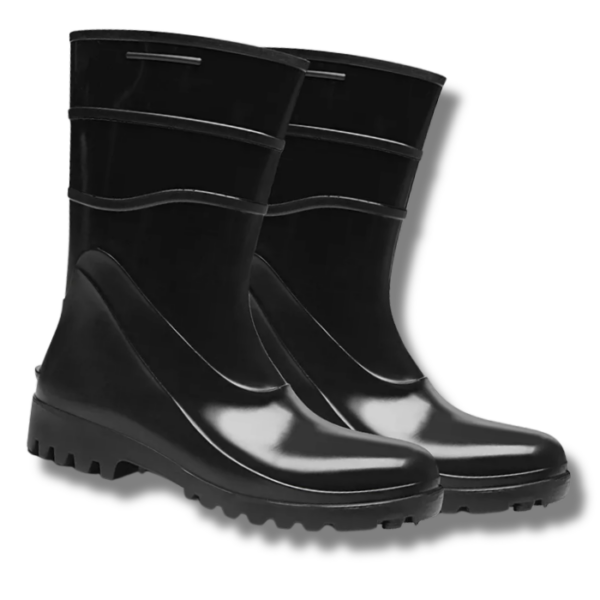 BOTA DE PVC PRETA CANO CURTO BRACOL - CA 37456