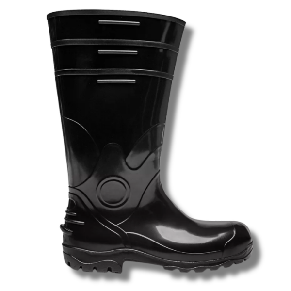 BOTA DE PVC PRETA CANO LONGO BRACOL - CA 37455