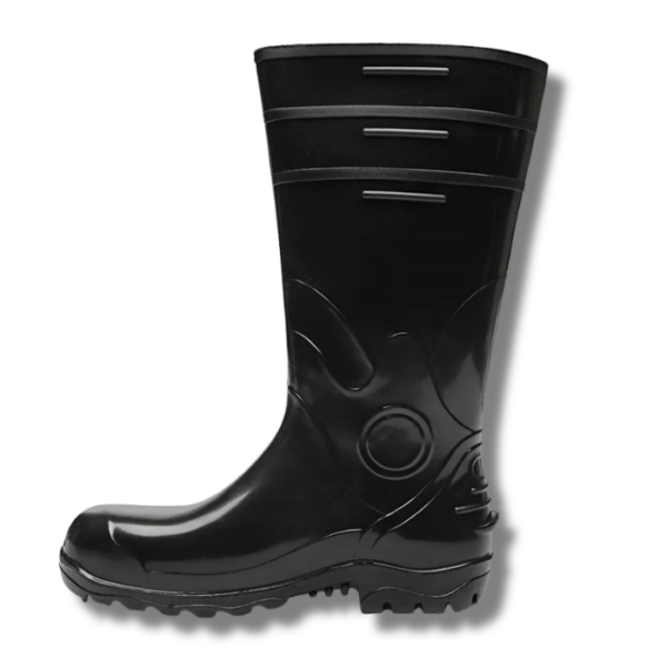 BOTA DE PVC PRETA CANO LONGO BRACOL - CA 37455