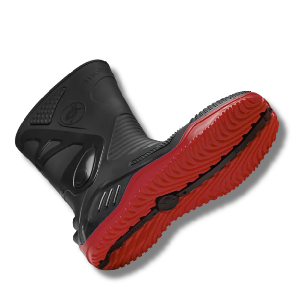 BOTA DE PVC PRETA COM SOLADO VERMELHO MOTOSAFE - CA 34788