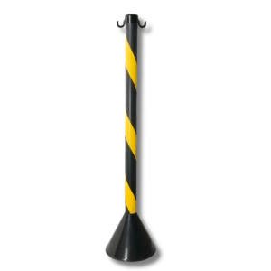 PEDESTAL ZEBRADO AMARELO E PRETO - 90 CM