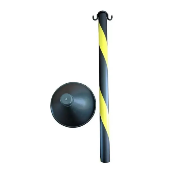 PEDESTAL ZEBRADO AMARELO E PRETO - 90 CM