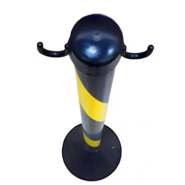 PEDESTAL ZEBRADO AMARELO E PRETO - 90 CM