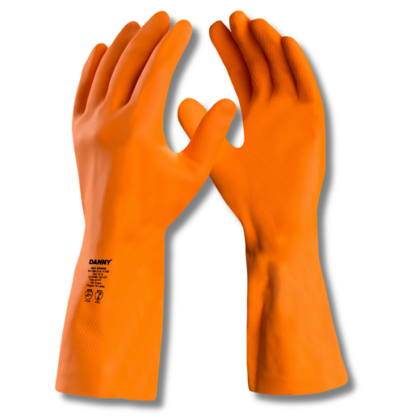 LUVA DE BORRACHA MAX ORANGE MOD. 208-D - CA 11286