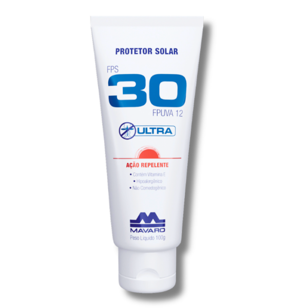PROTETOR SOLAR FPS 30 COM REPELENTE - 120G - MAVARO