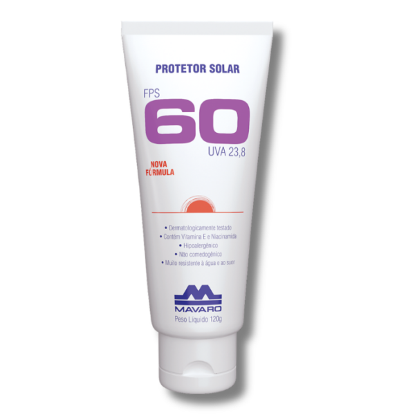 PROTETOR SOLAR FPS 60 - BISNAGA 120G - MAVARO