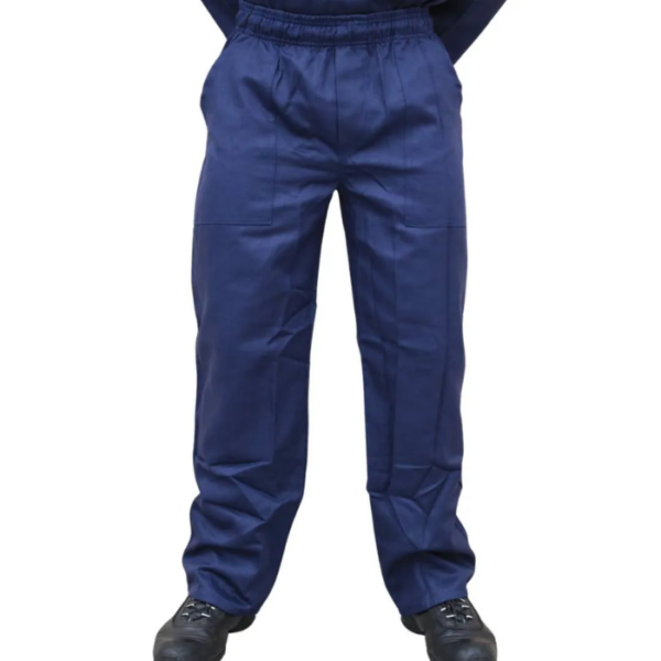 CALÇA EM BRIM ELÁSTICO TOTAL E CORDÃO - 4 BOLSOS