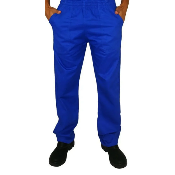 CALÇA EM BRIM ELÁSTICO TOTAL E CORDÃO - 4 BOLSOS