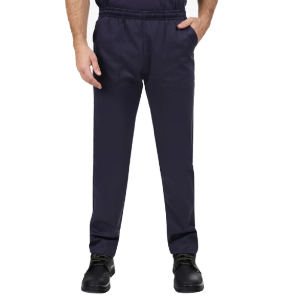 CALÇA EM BRIM ELÁSTICO TOTAL E CORDÃO - 4 BOLSOS