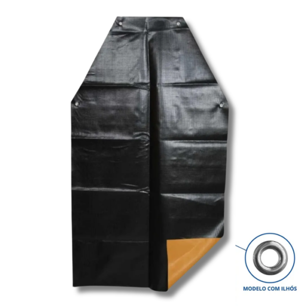 AVENTAL EM TREVIRA KP1000 PRETO E LARANJA - CA 21208