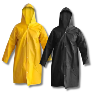 CAPA DE CHUVA PVC FORRADA AMARELA OU PRETA - CA 49932/44646