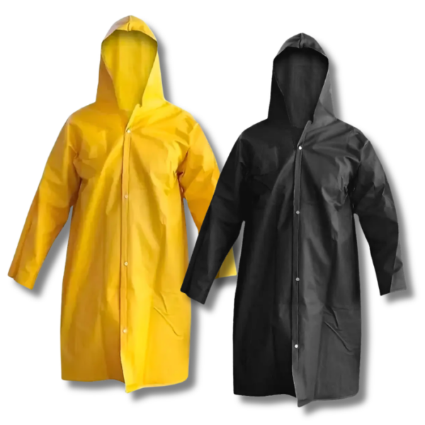 CAPA DE CHUVA PVC FORRADA AMARELA OU PRETA - CA 49932/44646
