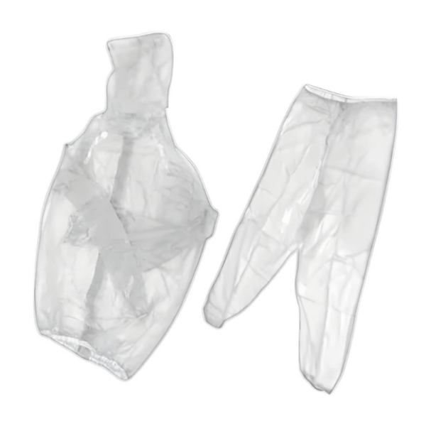 CONJUNTO DESCARTÁVEL PLASTICO 0,12 ( CALÇA E BLUSA )