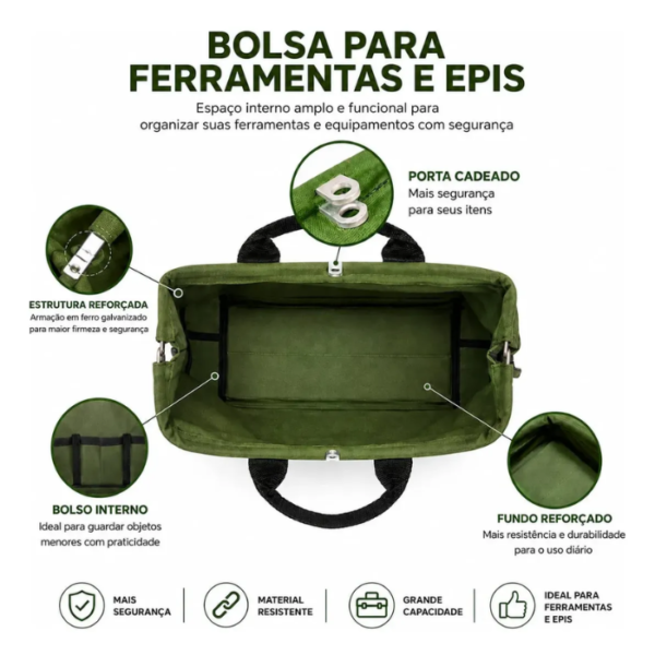 BOLSA EM LONA PARA EPI